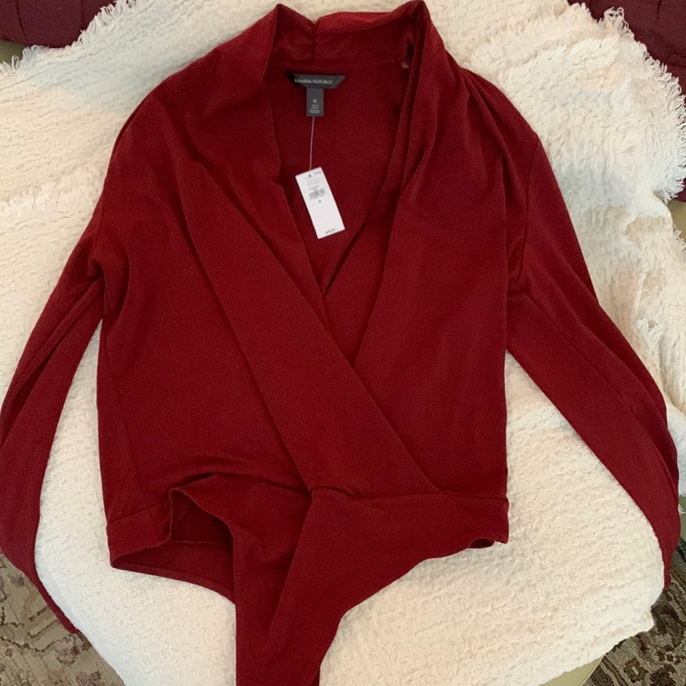 Wrap bodysuit banana republic NWT